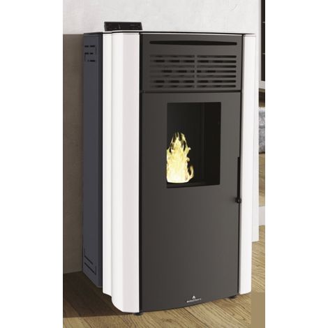 Poêle à pellet Coral Ivoire 15kW - Sans (1/3)