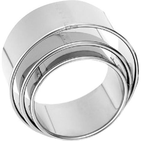 Lot de 3 emporte-pièce rond inox pour faire peau de ravioli biscuit gâteau pâtisserie (1/5)