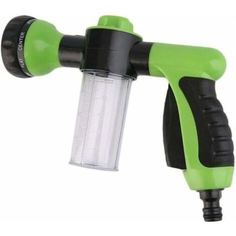 Pistolet d'arrosage pour Tuyau d'arrosage avec réservoir pour Savon ou Engrais - Jet Wash - Accessoire d'arrosage - 8 Modes d'arrosage - Pulvérisateur de Tuyau d'arrosage avec Distributeur (1/4)