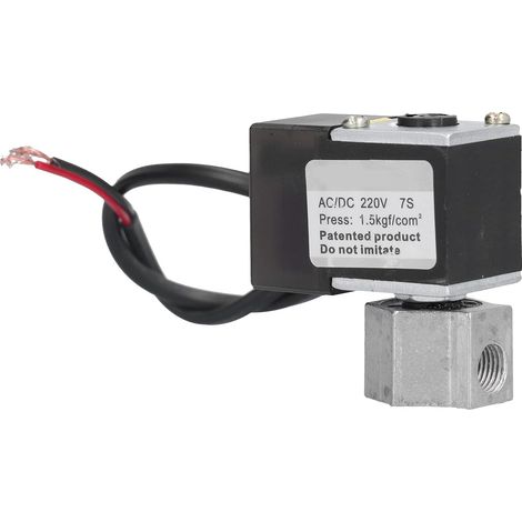 Pneumatic solenoid valve, M8 thread, cast aluminum base (1/5)