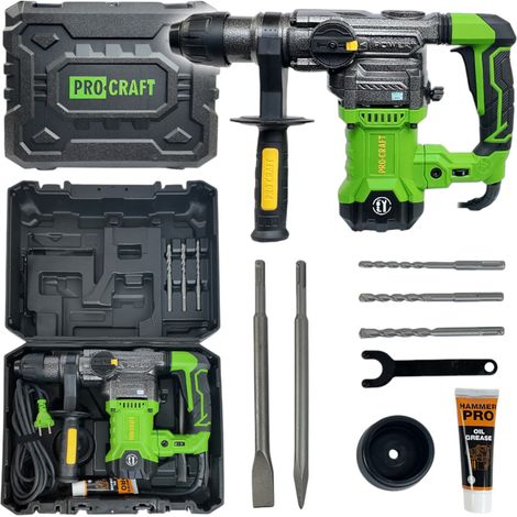 Procraft BH1800 Kombihammer 1500 Watt 5,5 Joule SDS-Plus