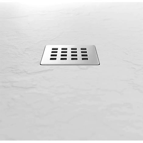 Piatto doccia 70x140 cm bianco effetto pietra in resina riducibile Karen (1/5)