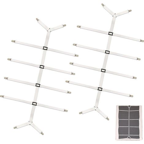Bettlakenspanner 2er-Set verstellbar mit Metallclips für Bettwäsche