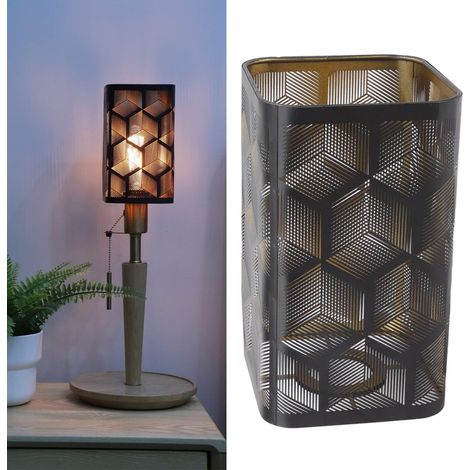 Abat-jour en Fer Moderne Décoratif Creux en Métal Couvercle D'abat-jour pour E27 E26 Ampoule Chambre Lampe de Table Abat-jour Couvercle D'abat-jour (1/5)