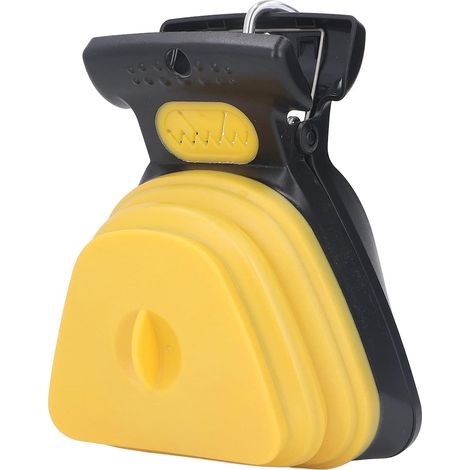 Ramasseur de déjections canines portable, ramasseur de déjections pour chiots de petite et moyenne taille avec réservoir extensible pour une utilisation en extérieur (grand modèle jaune)-AquaForge (1/5)