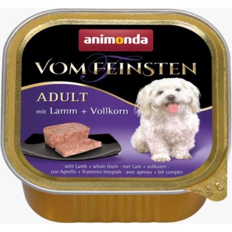 Animonda Dog  Vom Feinsten Adulto  Alimento húmedo para perros - Bandeja de 150 g - Cordero con cereales 150 g (1/2)