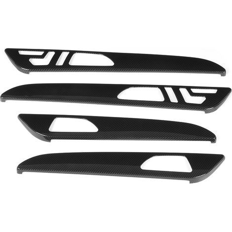 4pcs Set Carbon Fibebr Style Intérieur Panneau de porte intérieure Trim avec des trous de mémoire Fits pour Mercedes Benz Gle GLS ML GL GLS320 400 Modèles 13-19