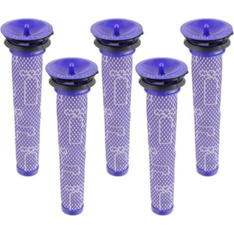 5 Packs Filtre pour Dyson,Remplace Filtres pour Dyson V7 V8 V6 aspirateur, DC58 DC59 DC62 DC74 Pré-filtres (1/5)