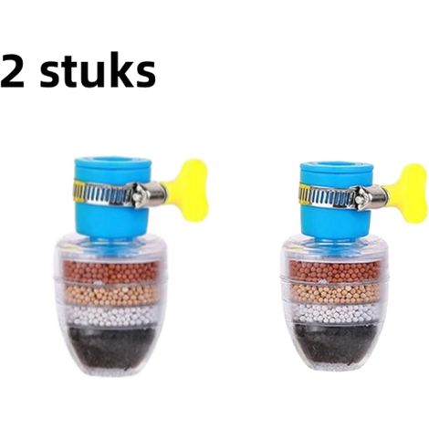 Lot de 2 protections anti éclaboussures pour robinet de cuisine avec extension en silicone pour usage domestique et résidence étudiante couleur bleue (1/5)