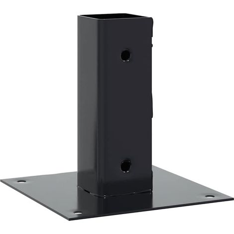 Bases para postes cuadradas 12 uds. Antracita 51x51 mm vidaXL