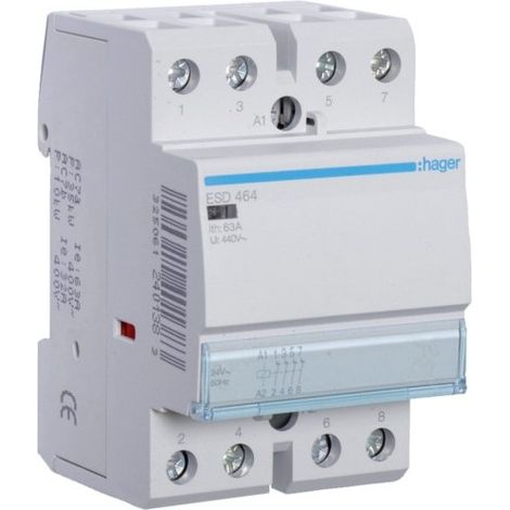 Contact 63A, 4O, 24V - AUTOMATISMES HAGER ESD464