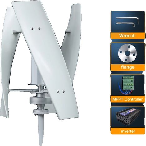 Generador de turbina eólica, soporte para controlador híbrido, construcción sostenible, sistema fuera de red-b, 3000W-b, 48V (1/2)