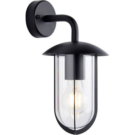 Endon Quinn Applique murale d'extérieur moderne texturée noire, IP44 (1/5)