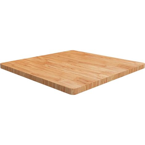 Tischplatte Quadratisch Hellbraun 90x90x4cm Behandelte Eiche