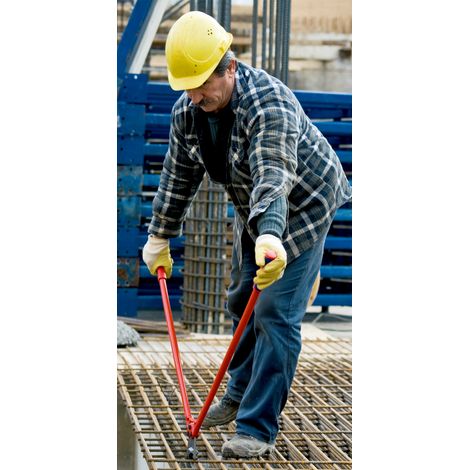 KNIPEX 71 82 950 Tagliabulloni per taglio di reti elettrosaldate per cemento con manici multicomponente 950 mm (1/6)