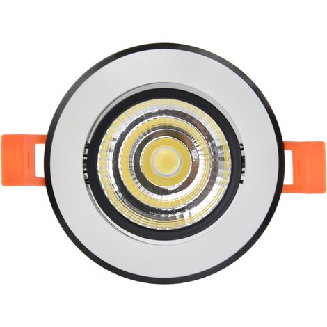 Plafonnier encastré à DEL COB de 3,3 pouces et 7 W, 6 000 K, 100-264 V, réglable, pour chambre à coucher (1/5)