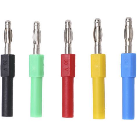 Connecteur fiche banane 5 pièces/ensemble J.20012, adaptateur 4mm mâle à 2mm femelle pour multimètre