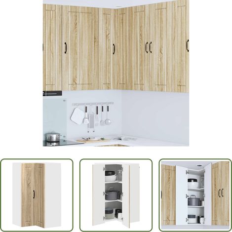 Holzschrank - Küchenschrank Sonoma-Eiche 57 x 57 x 100 cm Holzwerkstoff (1/5)