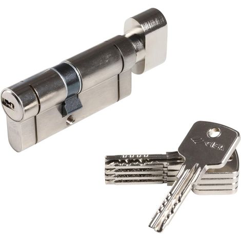 Cylindre de serrure à bouton L.30 + 40mm 5 clés (1/5)