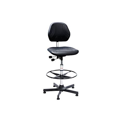 Silla giratoria de trabajo COMFORT  con tacos y estribo circular