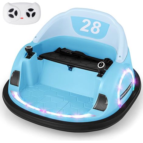 Costway – Voiture électrique enfant 12V avec télécommande – 2 modes de contrôle – Démarrage lent – Lumières clignotantes et musique – Charge 25kg – Pour 18 mois+ (1/5)