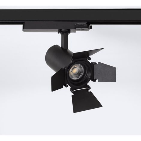 Foco Carril LED Trifásico 20W Fasano Cinema Regulable Negro 4000K Blanco Neutro (1/5)