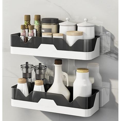 Tablette de douche, douche sans perçage, douche murale organisation panier pour salle de bain/cuisine, taille : 28.8116.2-2pcs (1/4)