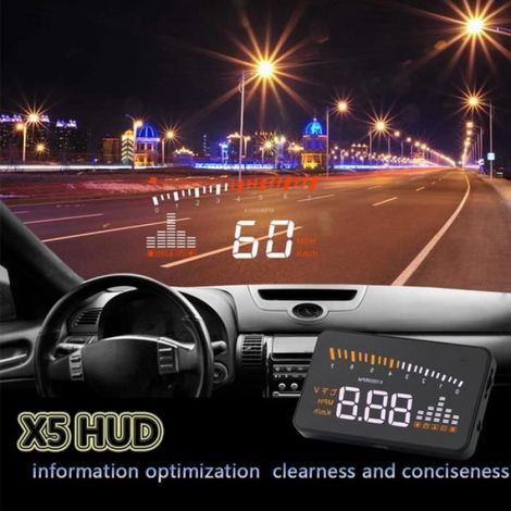 1 Kit Affichage Tête Haute,Écran 3 Pouces,OBD II,Vitesse et Alarme,Universel pour Voiture