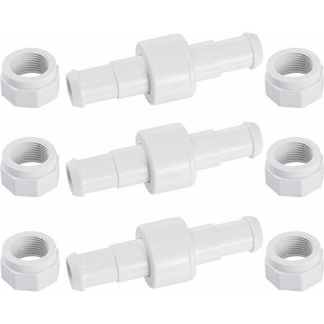 BRAVIX D20 Lot de 3 Raccords Rotatifs pour Tuyau D'arrosage avec 6 Embouts D15 Compatibles avec Zodiac Polaris 180 280 380 Robot Nettoyeur Piscine (1/5)