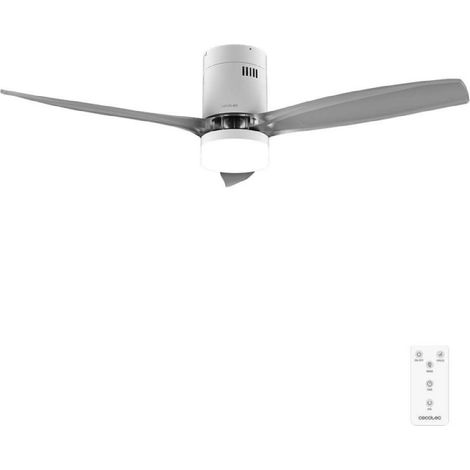 Cecotec Ventilatore da soffitto con luce EnergySilence Aero 5650 White&Transparent. 40 W, motore DC, diametro 52” (132 cm) (1/5)