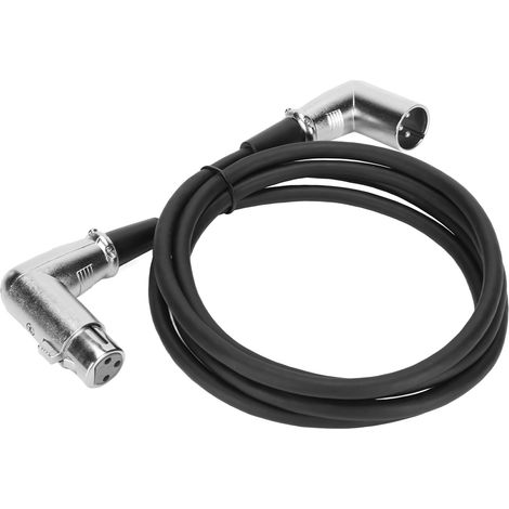 Rechtwinkliges 3-poliges XLR-Mikrofonkabel (Stecker/Buchse), 1,5 m, störungsfrei (1/5)