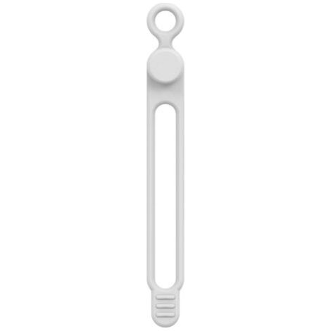 QORVA-Serre-câbles en silicone blanc 106 mm 1 organiseur de câbles de données serre-câbles élastique flexible réutilisable multi-usages gestion des câbles