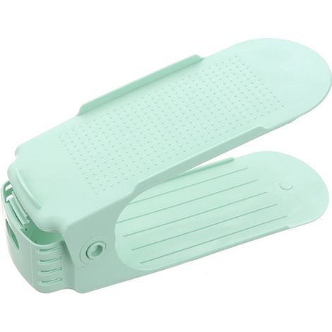 Organisateur de chaussures à double niveau, vert (1/4)