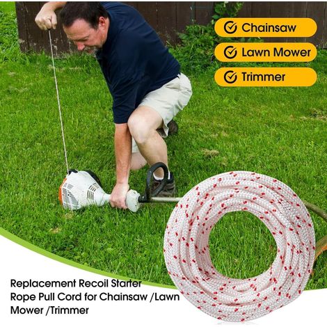 12-meter rope of various thicknesses, pull rope starter, pull plate, hand puller assembly, lawnmower and gasoline saw starter rope (1/2)