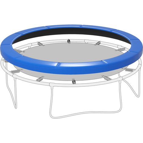 Lot trampoline Ø366 cm bleu, résistant à l'eau et aux déchirures, housse de protection imperméable (1/5)