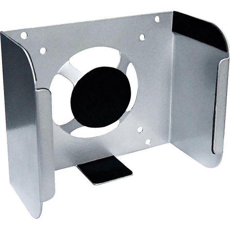 Support de fixation métallique peu encombrant pour mini-ordinateur de bureau, à fixer sous un bureau ou derrière un écran. (1/4)