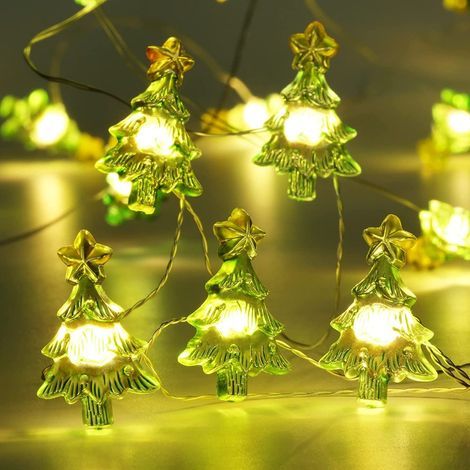 Guirlande lumineuse de Noël, guirlande LED décorative à piles avec télécommande, idéale pour fêtes, anniversaires, chambre et Nouvel An (1/5)