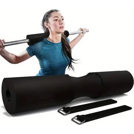 1 Protection de barre, Mousse à mémoire, Confort, Noir, Squats Fentes Soulevés de terre (1/5)