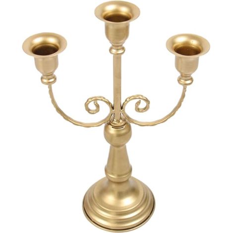 Metallene Tischdekoration für Kandelaber, schlichter Schmuck, konischer Kerzenhalter (1/4)