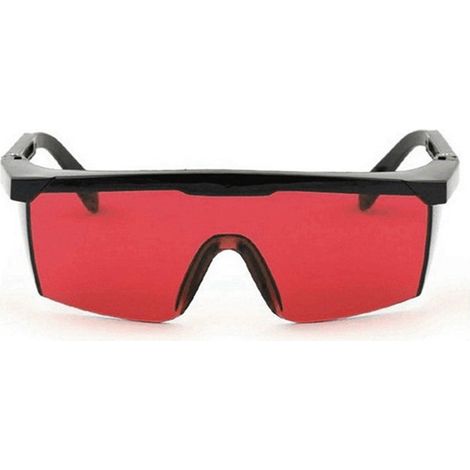 Lunettes de sécurité de protection - Lunettes de niveau laser - Lunettes de protection - Lunettes de sécurité laser Cadre noir Film rouge (1/2)