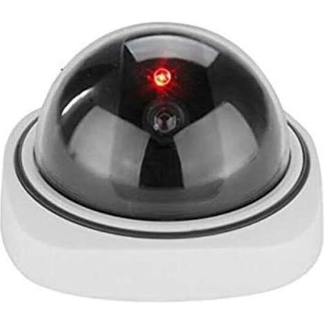 Caméra de surveillance factice intérieure/extérieure, fausse caméra de surveillance dôme avec caméra de sécurité émulée (1/5)