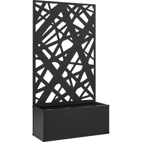 Jardinière treillis brise-vue pour plantes grimpantes, bac à fleurs 61L x 23l x 113H cm (1/5)