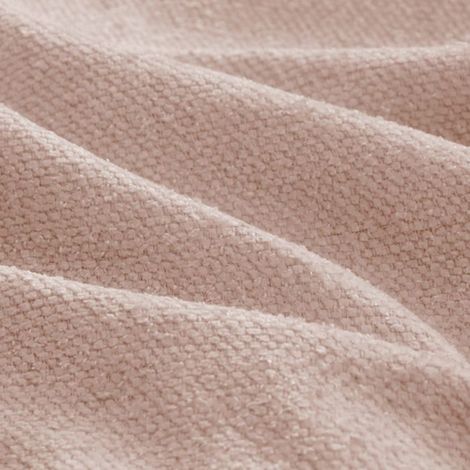 Canapé droit en chenille chaise longue droite coussins inclus coloris rose (1/5)