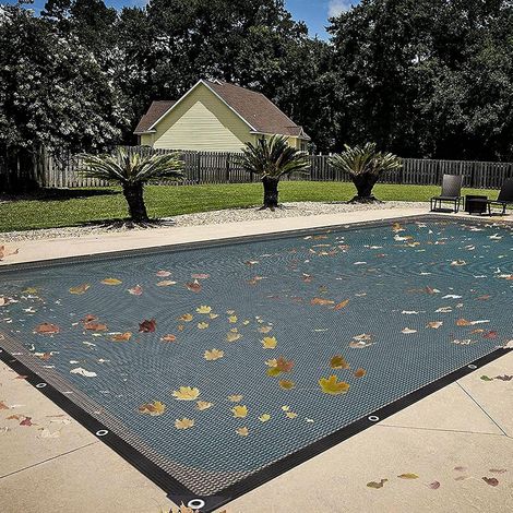 Soft Pool-Schutznetz für rechteckige 5 x 10 m Winter-Poolabdeckung, Schutzplane für Einbau- und Aufstellbecken, aus Polyethylen, widerstandsfähig, feinmaschig