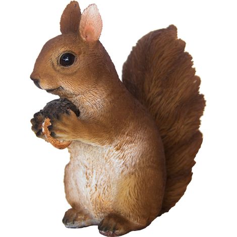 Eichhörnchenfigur mit Tannenzapfen, Höhe 14,6 cm