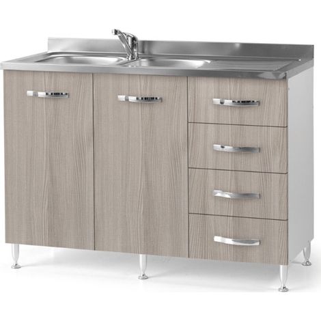 Sottolavello cucina montato con ante olmo 120 cm. Mobili (1/2)