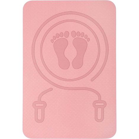 Tapis pour corde à sauter — Tapis de sol dédié pour salle de sport à domicile Tapis de yoga extra-épais et insonorisant Tapis de fitness et d'exercice antidérapant (60 x 40 cm) (1/4)