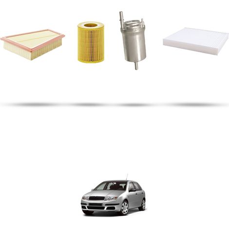 Kit tagliando 4 filtri compatibile con Skoda Fabia I (6Y2,6Y3,6Y5 ) 1.2 40kw dal 2002 (1/5)