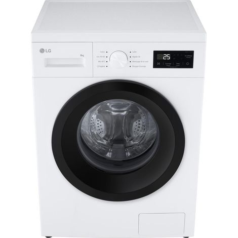 LG – Lave-linge frontal 8kg A 1400trs/min – Niveau sonore 74dB – Fin différée – Non connecté