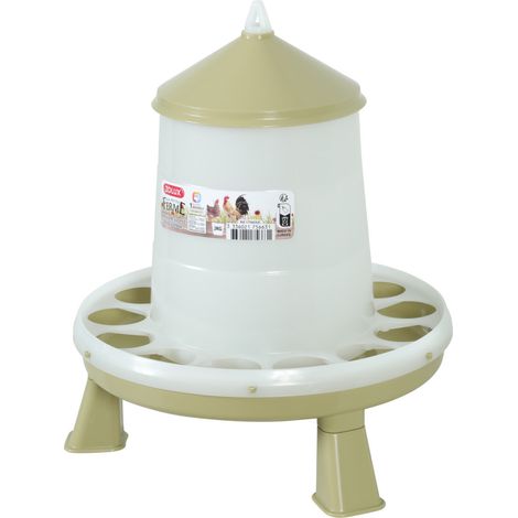 Mangeoire silo en plastique avec pieds, capacité 2 kg, basse cour - zolux (1/4)